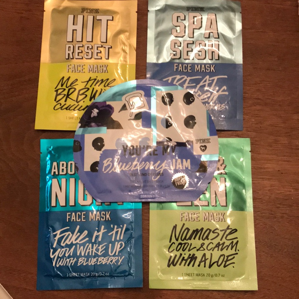 Set of 5 PINK Face Mask Assorted. New with tag